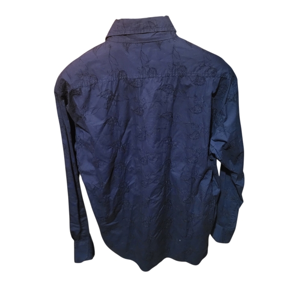 Vintage Katharine Hamnett London Mens Paisley Blue Button Down Shirt Size XL - Picture 3 of 5